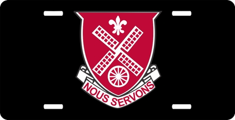 52nd Engineering Support Battalion Unit Crest License Plate