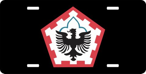 555th Engineering Brigade License Plate