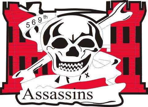 569th Engineer Company Assassins Decal Sticker