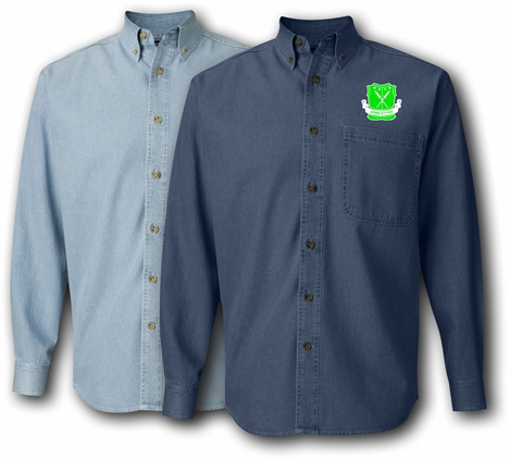 5th Armored Division Unit Crest Denim Shirt