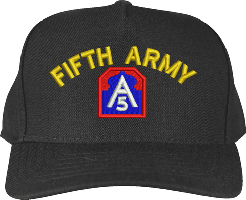 5th Army Custom Embroidered Cap