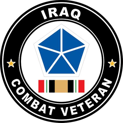 5th Corps Iraq Sticker Combat Veteran with Ribbon Operation Iraqi Freedom OIF Decal Sticker