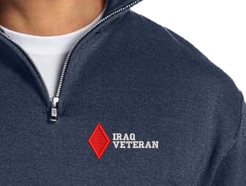 5th Infantry Division Iraq Veteran Embroidered Quarter-Zip Pullover