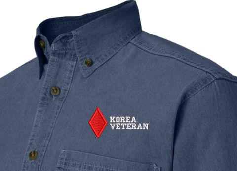5th Infantry Division Korea Veteran Denim Shirt