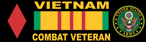 5th Infantry Division Vietnam Combat Veteran Bumper Sticker