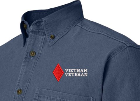 5th Infantry Division Vietnam Veteran Denim Shirt