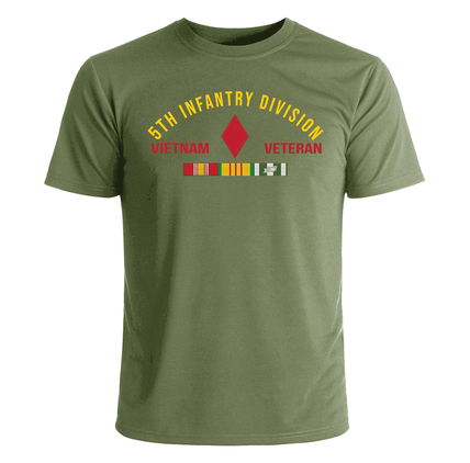 5th Infantry Division Vietnam Veteran with Ribbons T-Shirt