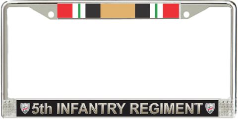 5th Infantry Regiment Iraq Veteran License Plate Frame