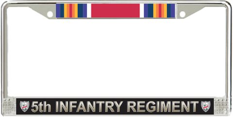 5th Infantry Regiment WW2 Veteran License Plate Frame