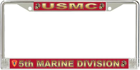 5th Marine Division License Plate Frame