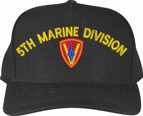 5th Marine Division 'The Spearhead' Red Custom Embroidered Cap