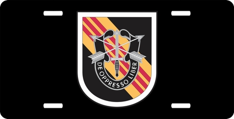 5th Special Forces Group Black Flash License Plate