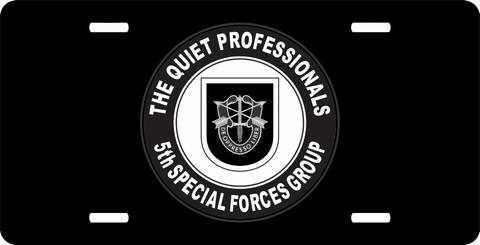 5th Special Forces Group Quiet Professionals License Plate