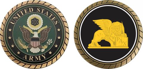 5th Theater Army Command Unit Crest - right Challenge Coin