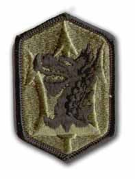 631ST  FIELD ARTILLERY BRIGADE  3" SUBDUED MILITARY PATCH