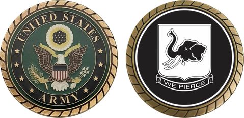 U.S. Army 64th Armor Regiment Brigade Patch Challenge Coin