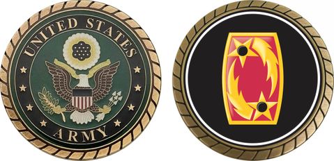 U.S. Army 69th Air Defense Artillery Brigade Patch Challenge Coin