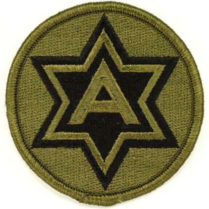 6th Army Subdued 2.75 Inch Patch