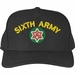 6th Army with Crest Custom Embroidered Cap