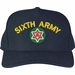 6th Army with Crest Custom Embroidered Cap