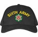 6th Army with Crest Custom Embroidered Cap