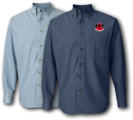 70th Training Division Unit Crest Denim Shirt