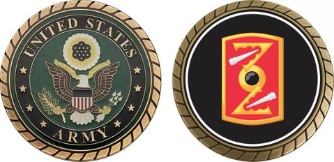 U.S. Army 72nd Field Artillery Brigade Patch Challenge Coin