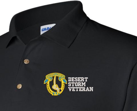7th Cavalry Regiment Desert Storm Veteran Polo