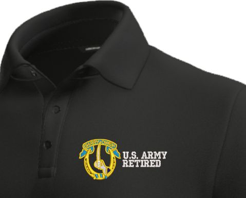 7th Cavalry Regiment Retired Moisture Wicking Polo