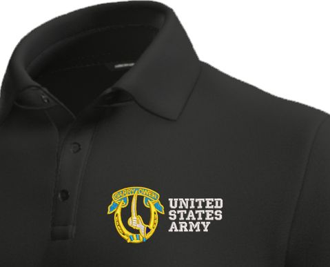 7th Cavalry Regiment United States Army Moisture Wicking Polo