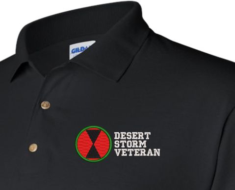 7th Infantry Division Desert Storm Veteran Polo
