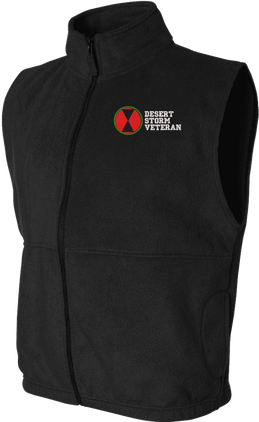 7th Infantry Division Desert Storm Veteran Full-Zip Fleece Vest