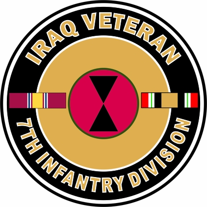 7th Infantry Division Iraq Veteran Decal