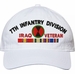 7th Infantry Division Iraq Veteran with Ribbons Unstructured Dad Cap