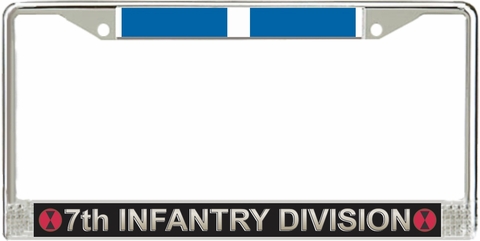 7th Infantry Division Korea Veteran Service Ribbon License Plate Frame