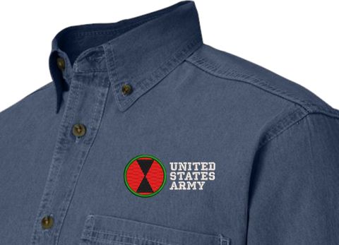 7th Infantry Division United States Army Denim Shirt