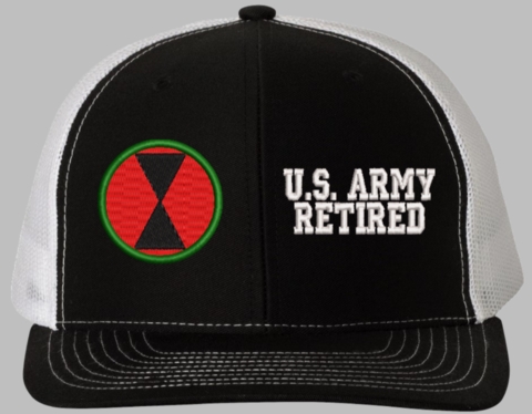 7th Infantry U.S. Army Retired Split Cap