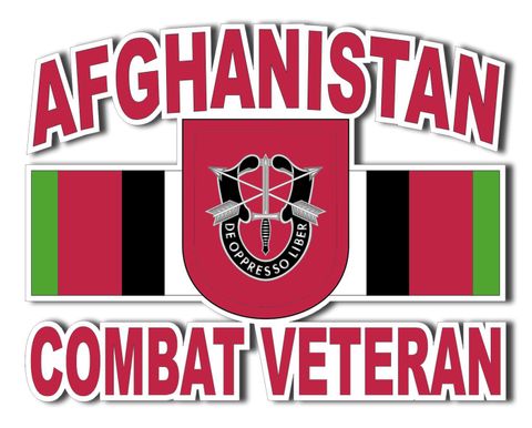 7th Special Forces Group Afghanistan Combat Veteran Decal