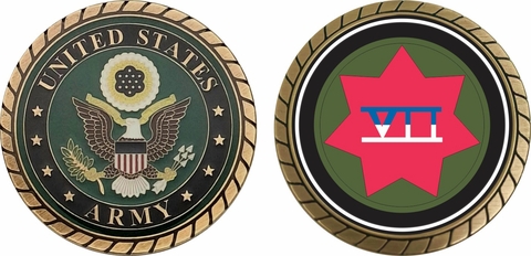 7th U.S. Army Corps Patch Challenge Coin