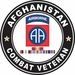 82nd Airborne Division Afghanistan with GWOT Ribbons Combat Veteran Decal