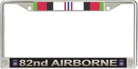 82nd Airborne Division Afghanistan Veteran Service Ribbon License Plate Frame