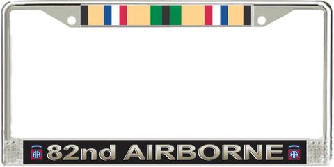 82nd Airborne Division Gulf War Veteran Service Ribbon License Plate Frame