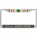 82nd Airborne Division Gulf War Veteran Service Ribbon License Plate Frame