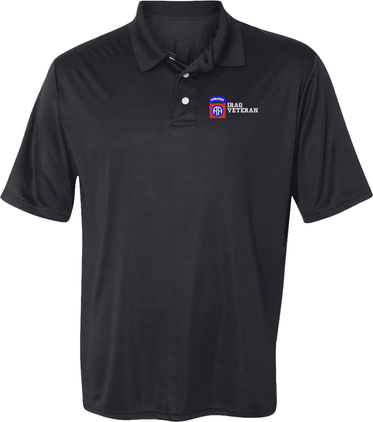 82nd Airborne Division Iraq Veteran Moisture Wicking Polo
