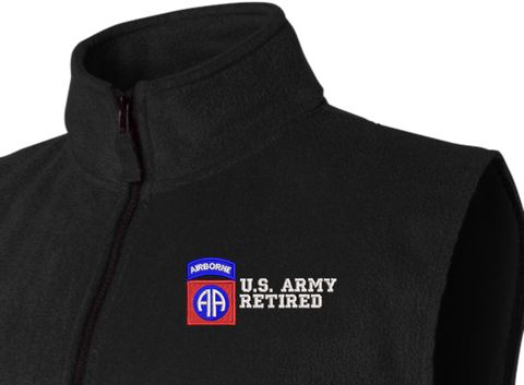 82ND Airborne Division Retired Full-Zip Fleece Vest