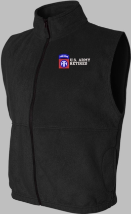 82ND Airborne Division Retired Full-Zip Fleece Vest