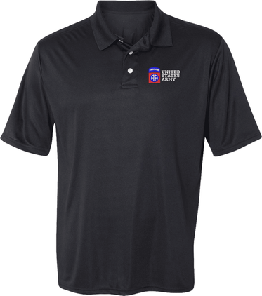 82nd Airborne Division United States Army Moisture Wicking Polo