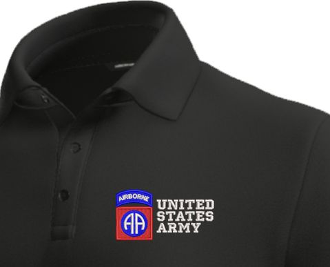 82nd Airborne Division United States Army Moisture Wicking Polo