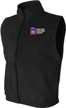 82ND Airborne Division United States Army Full-Zip Fleece Vest
