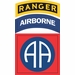 82nd Airborne with Ranger Tab Sticker Decal